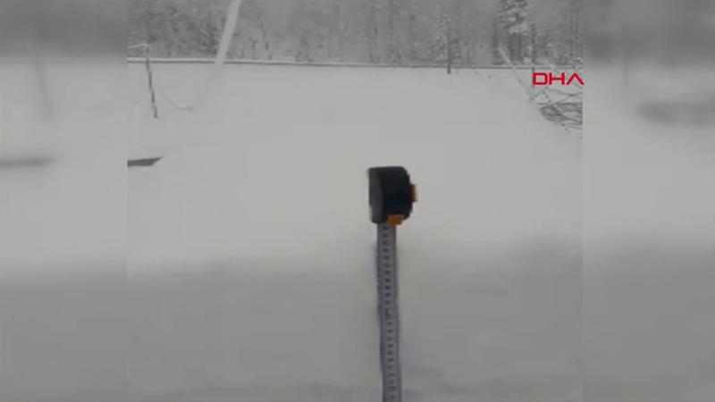 Rize'nin yükseklerinde kar kalınlığı 30 santimi geçti