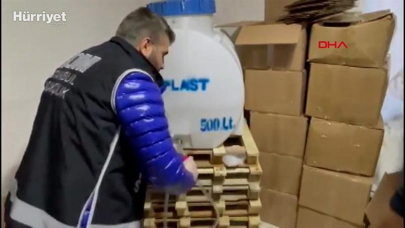 İstanbul'da tonlarca sahte alkol ele geçirildi