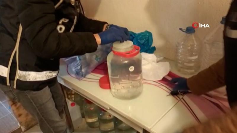 Tekirdağ’da yarım ton sahte içki ele geçirildi
