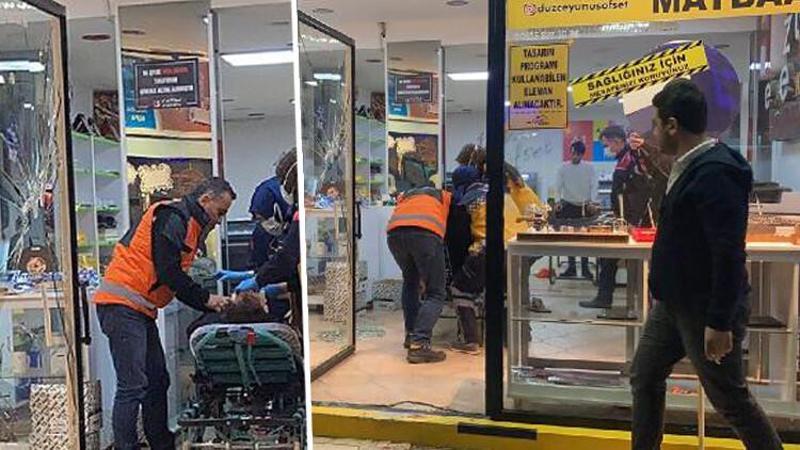 Cam kapıyı fark etmedi, hastanelik oldu