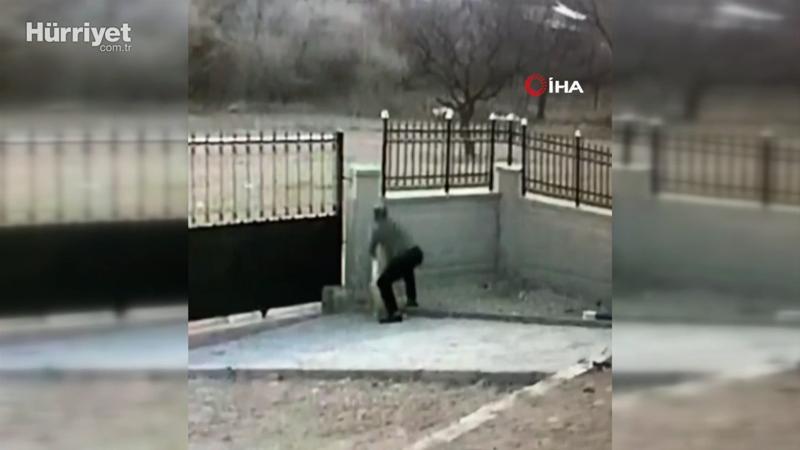 İlginç hırsızlık kamerada: Önce köpeğin saldırganlığını test etti, sonra çaldı
