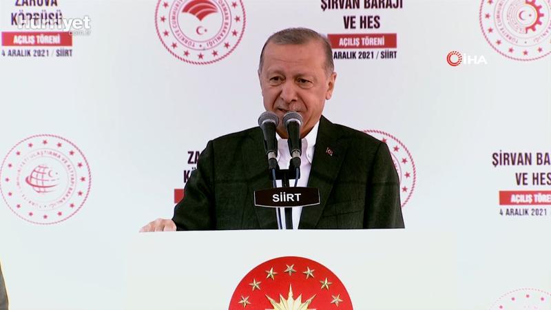 Cumhurbaşkanı Erdoğan, Siirt'te toplu açılış töreninde konuştu