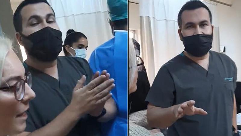 Hastanede doktor ve hastanın 'maske' tartışması