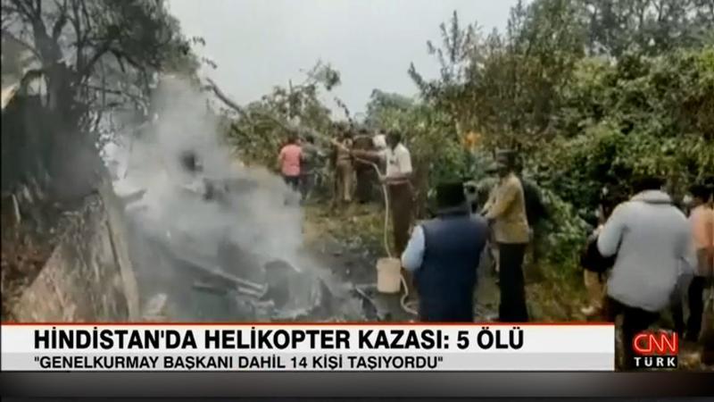 Hindistan'da helikopter kazası