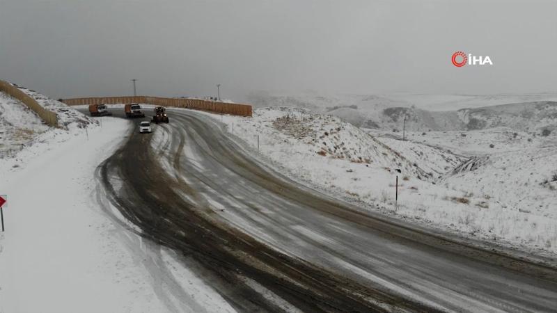 Erzincan’ın yüksek kesimlerinde yoğun kar yağışı