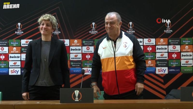 Fatih Terim'in basın toplantısına tercüman Nazlı Birgen damga vurdu!
