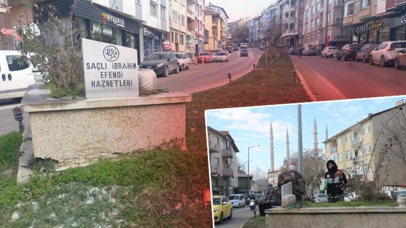 Edirne'de cadde ortasındaki mezarlar dikkat çekiyor