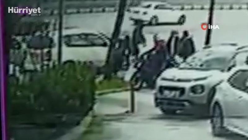 Güpegündüz banka önünde milyonluk vurgun kamerada