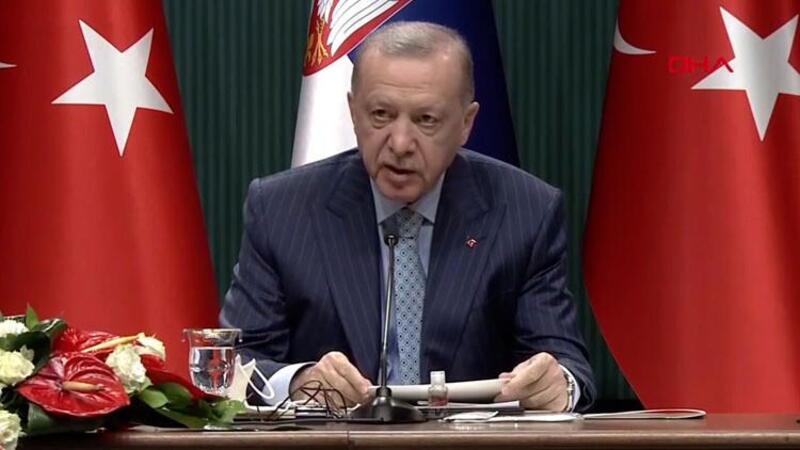 Cumhurbaşkanı Erdoğan, Sırbistan Cumhurbaşkanı Vucic ile basın toplantısında açıklamalarda bulundu