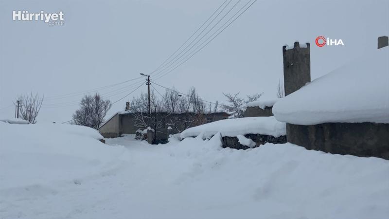 Ağrı’da evler kara gömüldü
