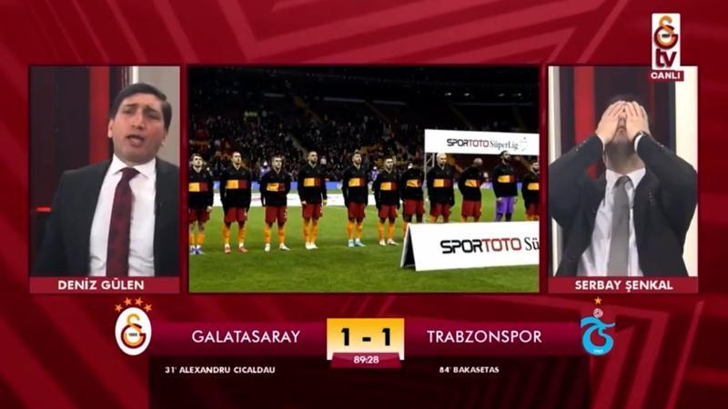 Galatasaray-Trabzonspor maçında GS TV spikerleri yıkıldı
