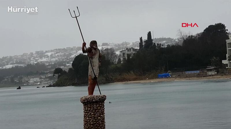 Sosyal medyanın son hedefi Sinop'un 'Poseidon heykeli'