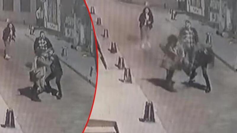 Beyoğlu'nda kadına şiddet! Şişeyle kafasına vurdu, çelme taktı ve yumrukla saldırdı