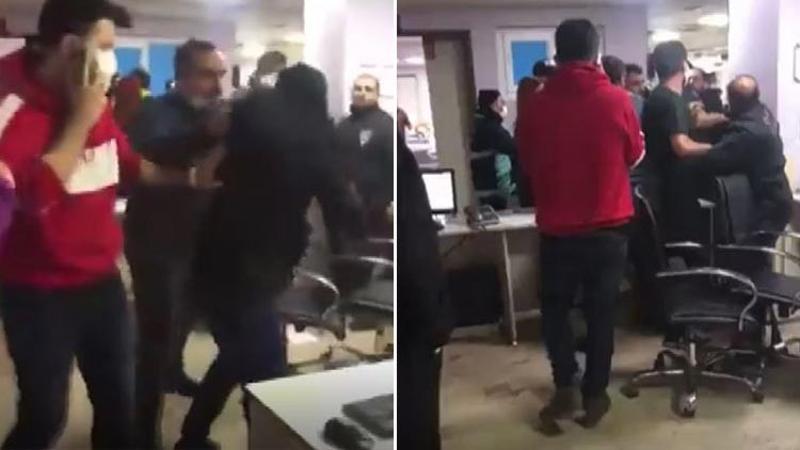 “Ambulans niye gecikti” deyip güvenlik görevlilerini böyle darbettiler