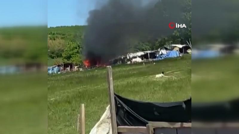 Yangını söndürmek isterken yanmıştı, dehşet anları kamerada!