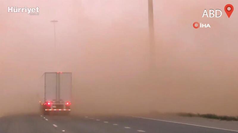 Teksas'ta dev kum fırtınası