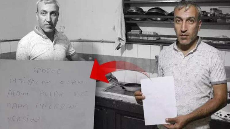 Denizli'de hırsızın bıraktığı not şaşkına çevirdi! Kıymalı yumurta yapıp, duş almış
