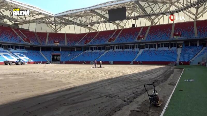 Şampiyonluk kutlamaları sonrasında Trabzonspor'un sahası sil baştan yenileniyor