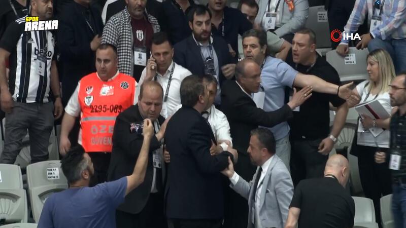 Beşiktaş Kulübü'nün Olağan İdari ve Mali Kongresi'nde kavga çıktı