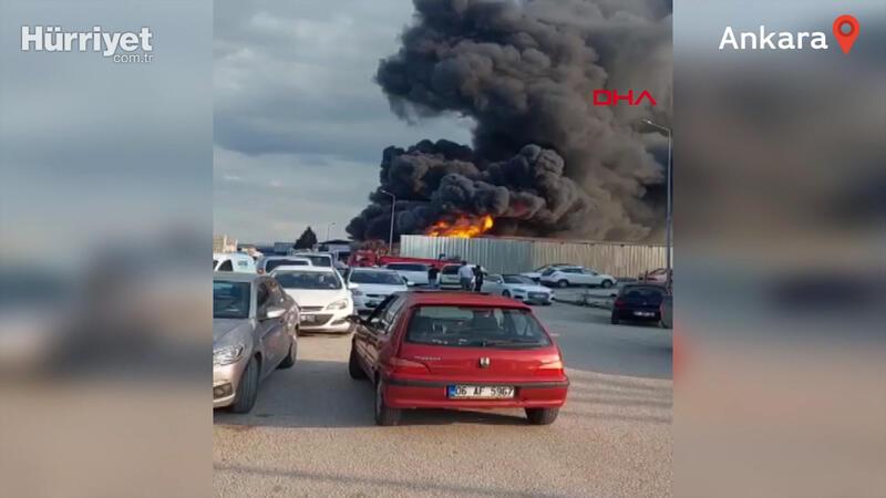 Ankara'da Atisan sanayi sitesinde yangın çıktı
