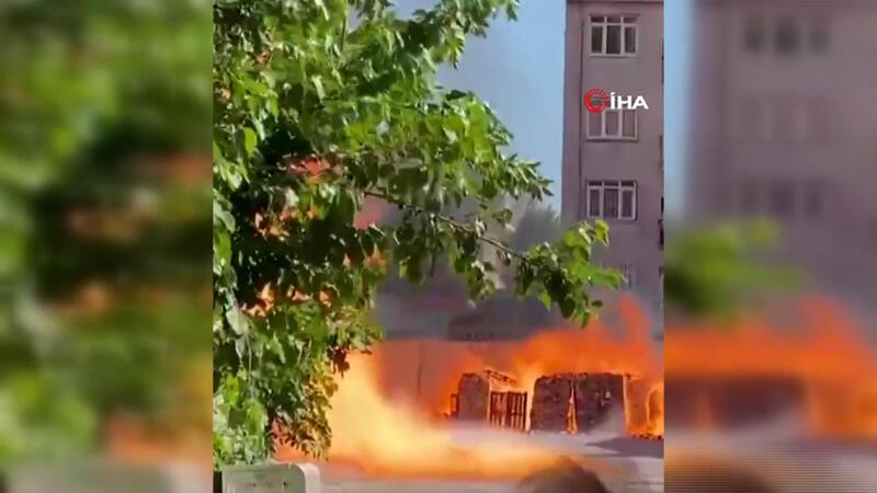 İstanbul'da emniyetin deposunda yangın