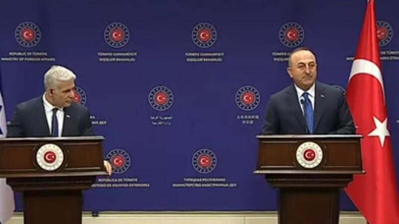 Bakan Çavuşoğlu, İsrail Dışişleri Bakanı Yair Lapid ile ortak basın toplantısı düzenledi