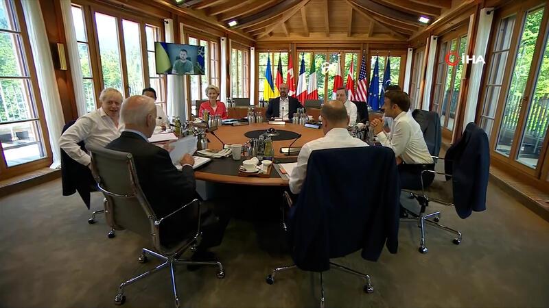 Zelenski, Almanya’nın Bavyera eyaletindeki G7 Liderler Zirvesi'ne video konferans yolu ile katıldı