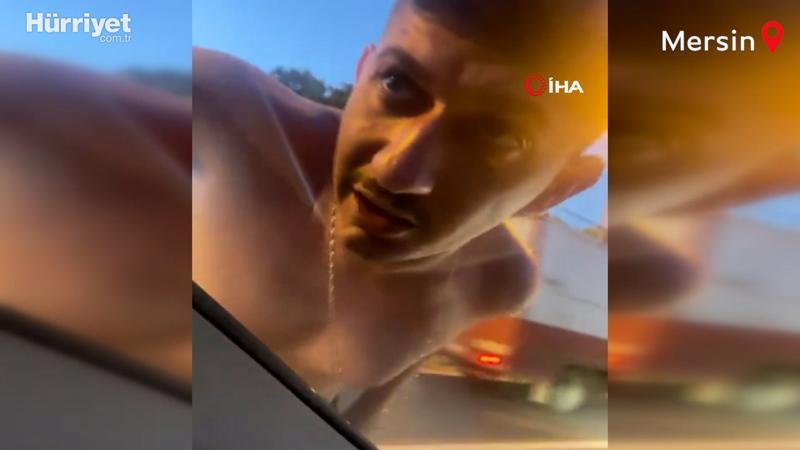 Trafikte tartıştığı aileye korku dolu anlar yaşattı