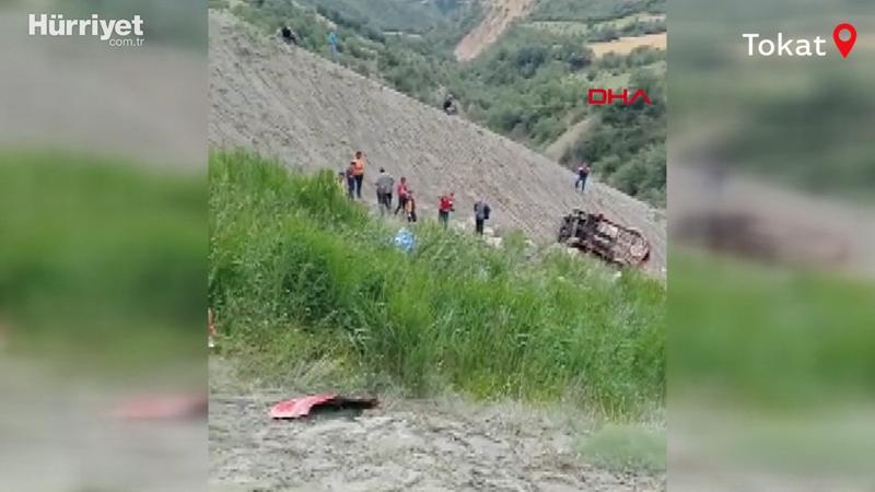 Tokat'ta feci kaza! Minibüs uçuruma yuvarlandı: 1’i çocuk 4 kişi hayatını kaybetti