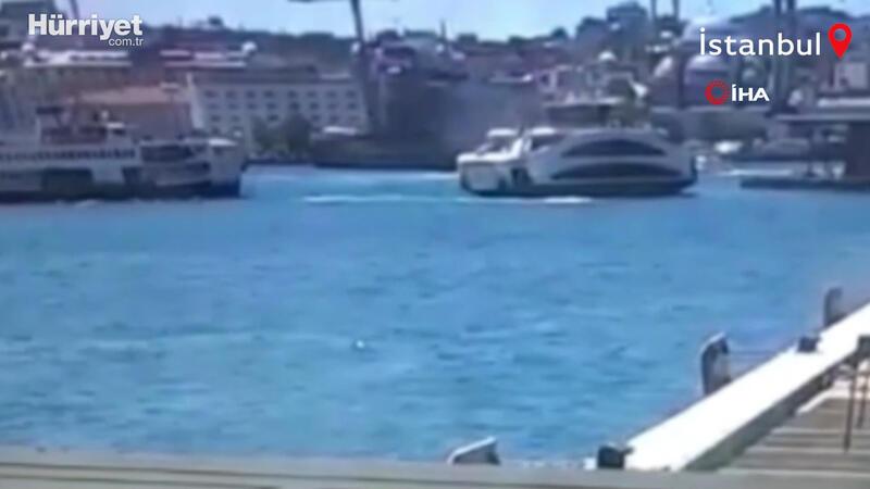 İstanbul Boğazı’ndaki vapur kazası kamerada