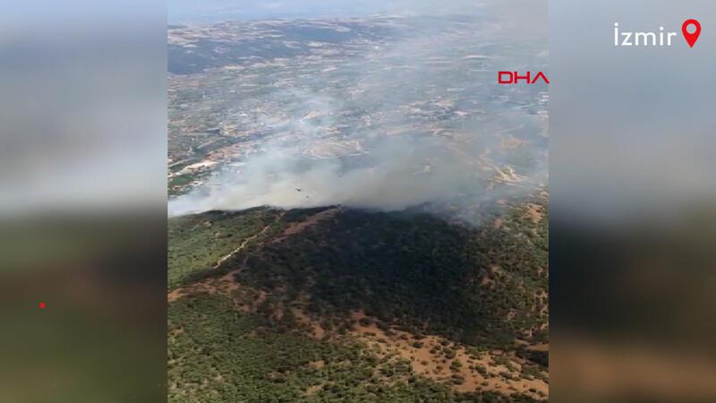 İzmir’de iki orman yangını: Alevlere müdahale sürüyor