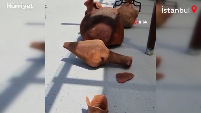 Balık restoranına amfora operasyonu: 11 tarihi eser ele geçirildi