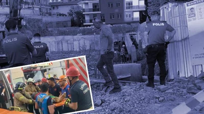 Şişli'de inşaatta toprak kayması: 2 yaralı