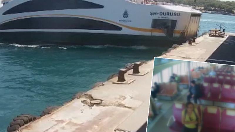 Karaköy iskelesine çarpan vapurun yeni görüntüleri ortaya çıktı