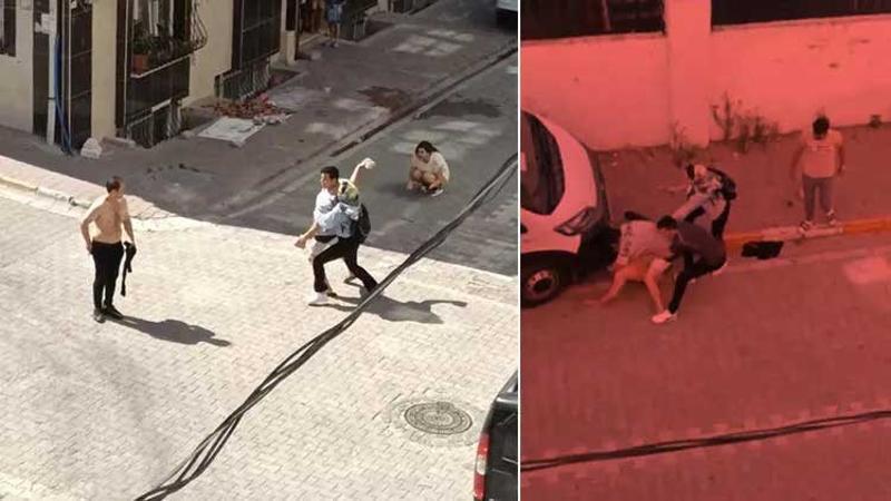 Sevgilisi ile ayrı eve çıkmak isteyen şahsa, sevgilisinin ailesi kaldırım taşı ile saldırdı