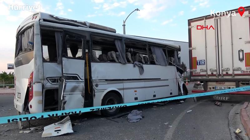 Konya'da korkunç kaza: 1 ölü, 25 yaralı
