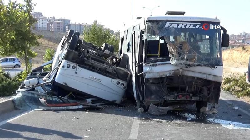 Gaziantep'te işçi servisleri kaza yaptı