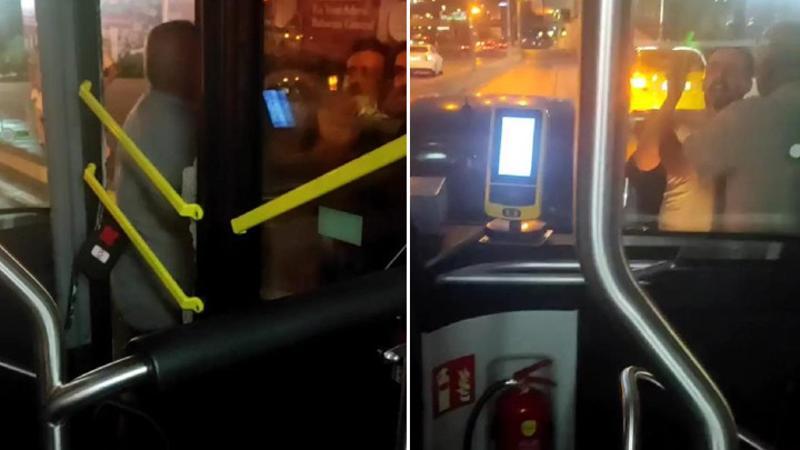İETT otobüsünün camlarını tekmelerle kırıp yolculara dehşeti yaşattılar