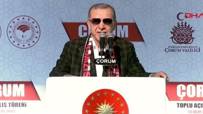 Cumhurbaşkanı Erdoğan, Çorum'da toplu açılış töreninde açıklamalarda bulundu