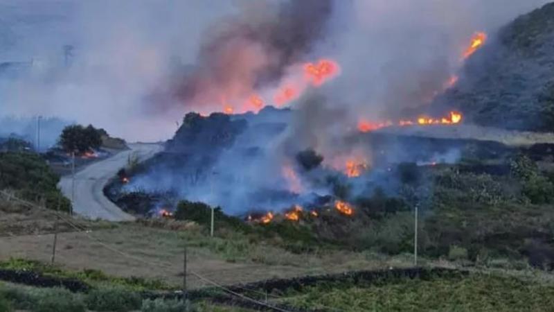 İtalya'nın Pantelleria Adası’nda orman yangını