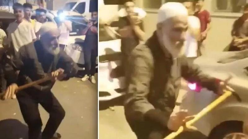 Bağcılar'da asker eğlencesinde bastonuyla dans etti