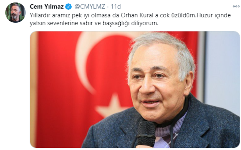 Son dakika haberi: Orhan Kural koronavirüse yenildi ... Cem Yılmaz'dan başsağlığı mesajı