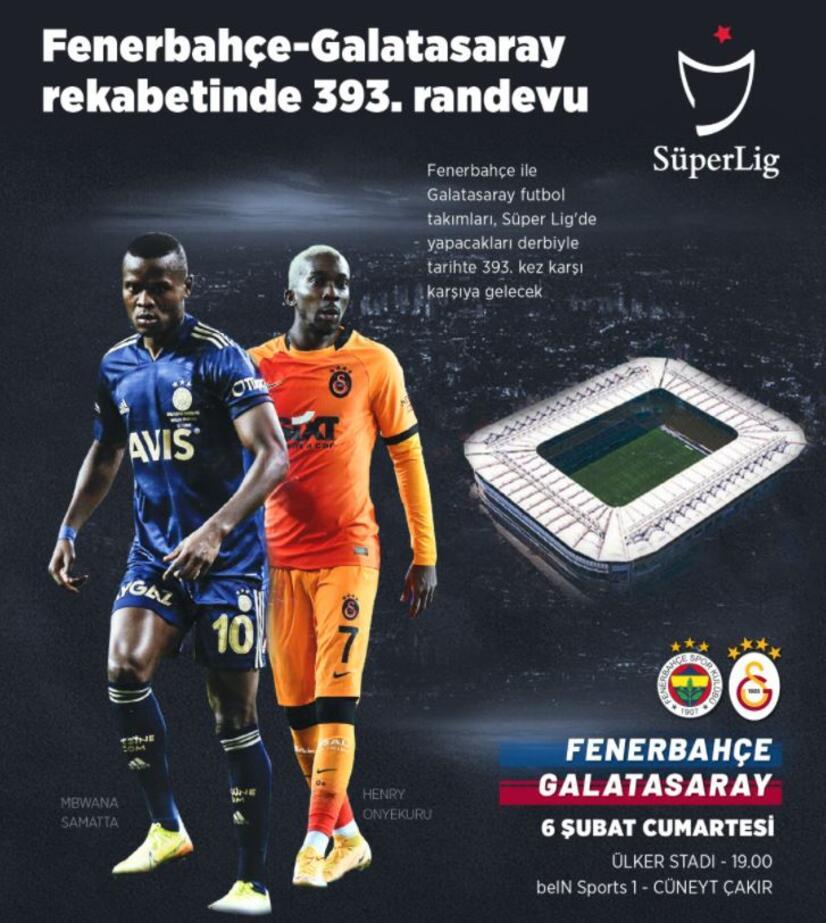 Fenerbahçe Galatasaray maçı saat kaçta, hangi kanalda? Derbi öncesi heyecan dorukta.. 112 yıllık rekabet!