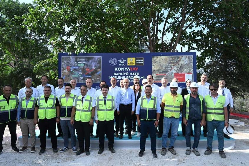 Ulaştırma ve Altyapı Bakanı Uraloğlu, KONYARAY banliyo hattı çalışmalarını inceledi