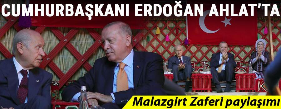 Son dakika haberler... Cumhurbaşkanı Erdoğan Ahlatta... Malazgirt Zaferi paylaşımı